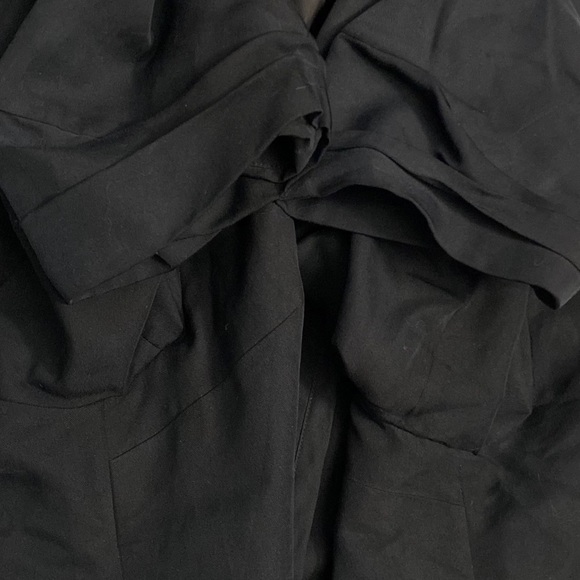 Express Black Lined Long Sleeve Open Front Folded Sleeves Blazer 2 - Picture 12 of 14